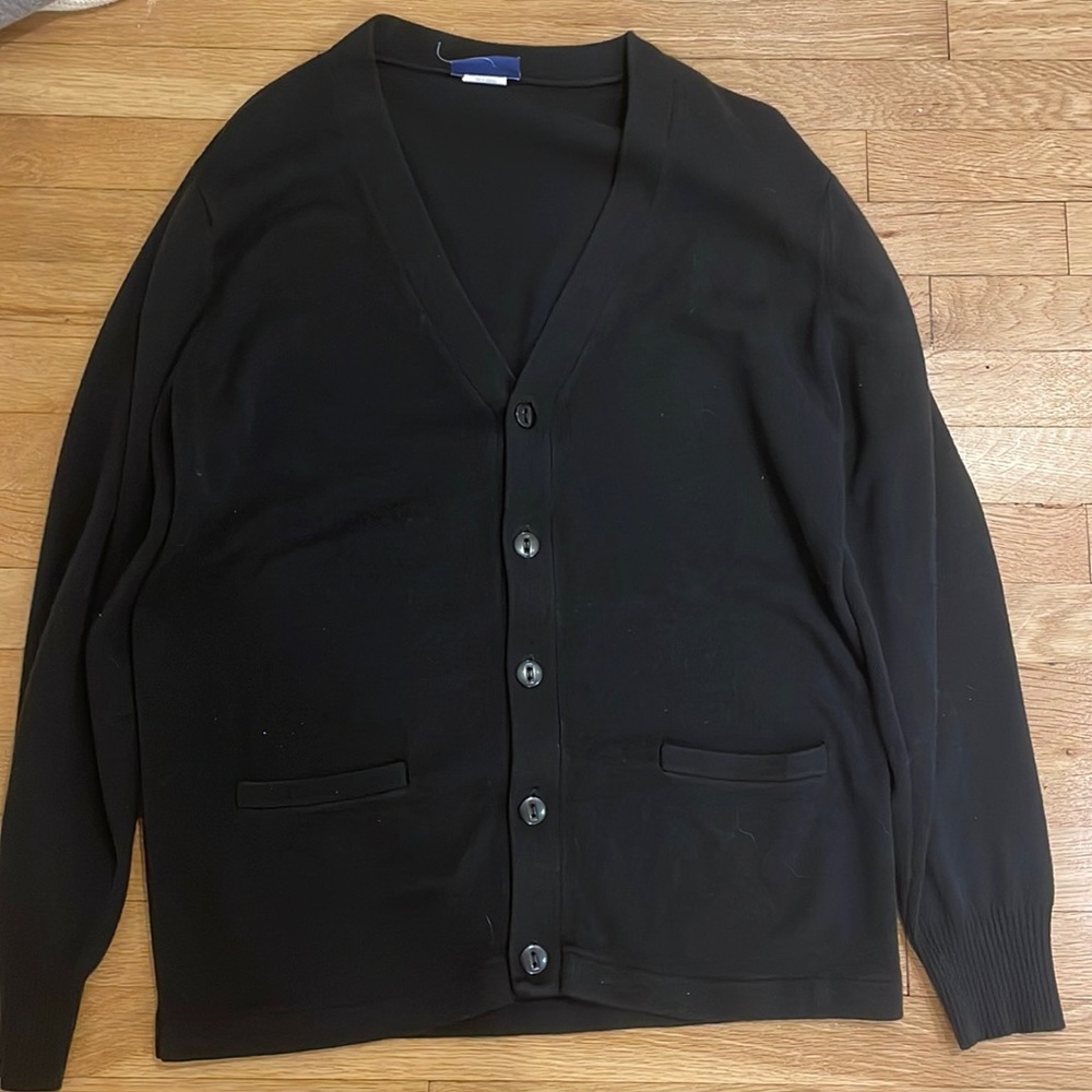 black cardigan